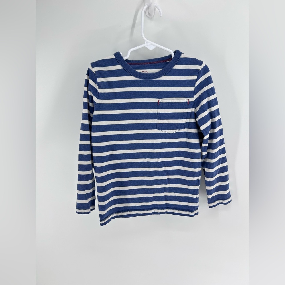 Mini Boden Long Sleeve Striped Pocket‎ TShirt - 5-6Y